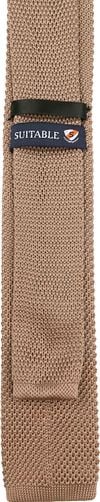 Suitable Knitted Stropdas Taupe TK-07 Product / Achterkant