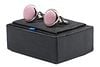 Silk Cufflinks Pink F03 Verpakking