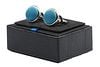 Silk Cufflinks Light Kobalt F19 Product / Detail