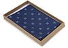 Suitable Silk Necktie Flowes Navy  Verpakking