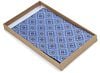 Suitable Seidenkrawatte Druck Blau Verpakking