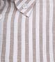 Ledub Overhemd Linnen Beige Gestreept Product / Detail