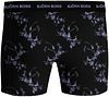 Bjorn Borg Boxers Cotton Stretch 3-Pack Black Blue Product / Achterkant