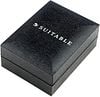 Boutons de Manchette Clous Rond Argent Blanche Verpakking
