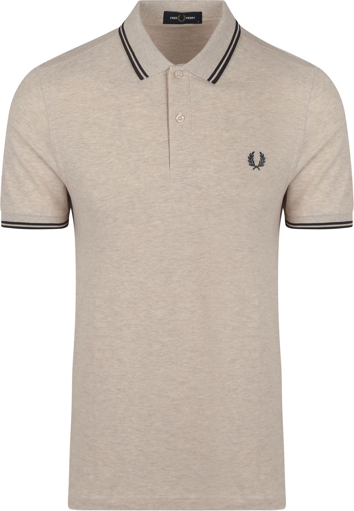 Tシャツ・カットソー FRED PERRY Men T-shirt Beige M1600 W50 Fred Perry Texture Front Knitted T-Shirt - Ecru K7642-S64