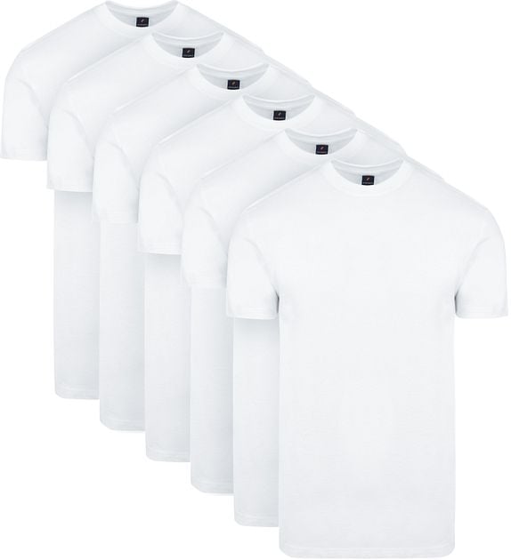 Suitable Obra TShirt Hoher Rundhalsausschnitt Weiß 6Pack 606 Obra