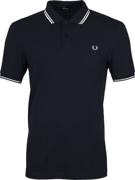 Fred Perry Polo Shirt Navy White M3600-238 Navy