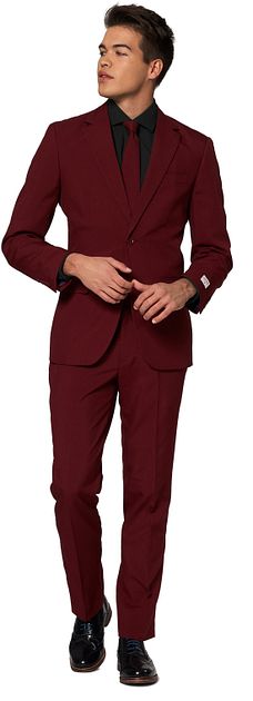 dark burgundy mens suit