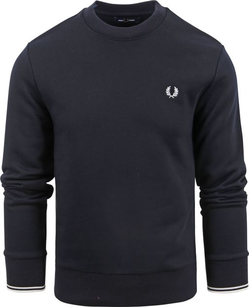 Fred Perry Sweater Logo Navy M7535-248 order online | Suitable