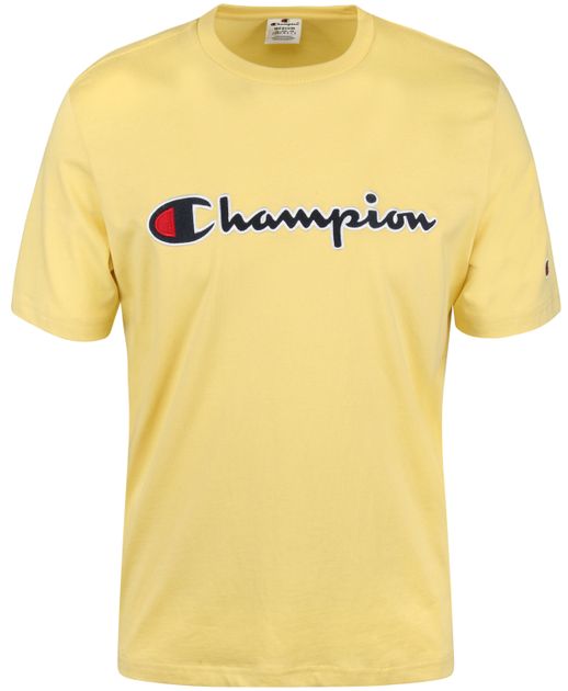 scheiden Belonend distillatie Champion T-Shirt Script Logo Geel 217814-YS116-DUS online bestellen |  Suitable