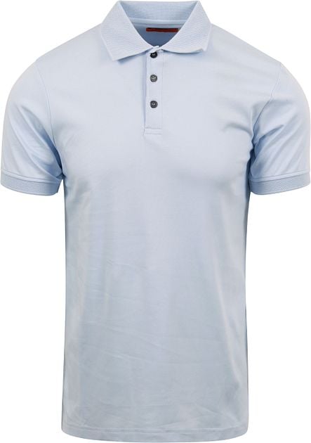 Pale blue shop polo shirt