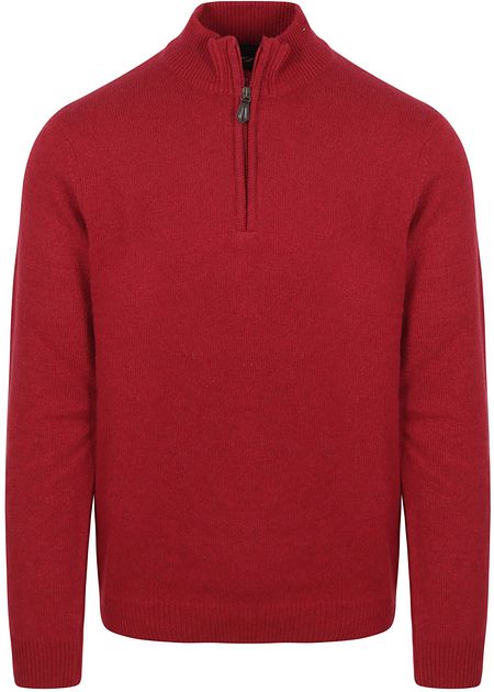 Mens red half zip on sale sweater