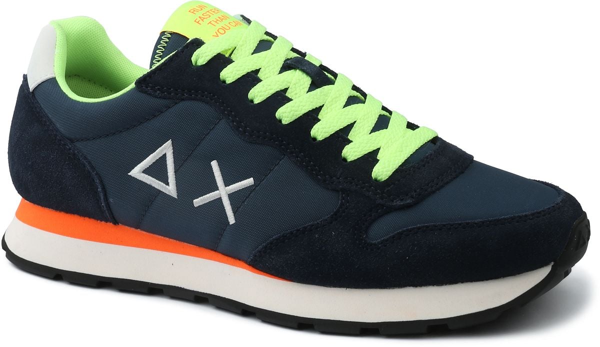 スニーカー SUN68 Men Sneakers Blue BZ35112 0780 Boys' Tom Royal Blue Nylon And Suede Sneaker - Shoes | Teen