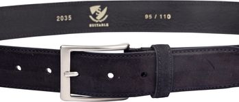 Stretch Leather Tab Belt Navy 46 (Waist Size 44/45)
