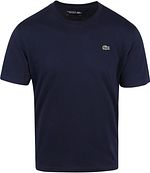 Tシャツ・カットソー Lacoste Blue Polyester T-Shirt Men's Lacoste Sport Regular Fit T-shirt with Contrast