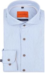 Suitable Herringbone Shirt Light Blue