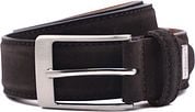 Profuomo Suede Belt Dark Brown