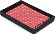 Suitable Silk Necktie Red Print Flower