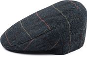 Barbour Wilkin Flat Cap Herringbone Blue