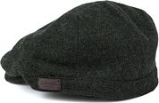 Barbour Barlow Flat Cap Herringbone Dark Green