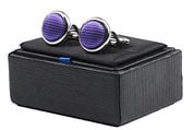 Silk Cufflinks Purple F30