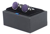 Silk Cufflinks Dark Purple F62
