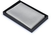 Suitable Silk Pocket Square Silver