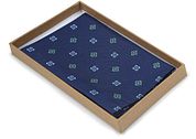 Suitable Silk Necktie Flowes Navy 