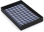 Suitable Silk Necktie Blue Print