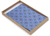 Suitable Silk Necktie Print Blue