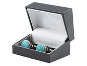 Silk Cufflinks Turquoise F24