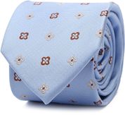 Suitable Cravate Soie Fleurs Bleu