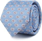 Suitable Cravate Soie Bleu clair Paisley