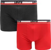 Levi's Brief Boxershorts 2-Pack Rot Grau