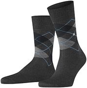 Burlington Manchester Socks Checkered Anthracite 3095