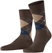 Burlington Manchester Socks Checkered Brown 5043