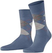 Burlington Manchester Socks Checkered Blue 6274