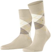 Burlington Manchester Socks Checkered Hellbeige 4840