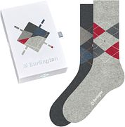 Burlington Gift Box 2-Pack Checks Grey