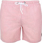 Suitable Swimshort Stripe Seersucker Red