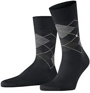 Burlington Manchester Socks Checkered Black 3000