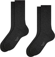 Falke Happy Socks 2 Pair Dark Grey Melange