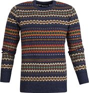 Barbour Pullover Wool Fairisle Dessin