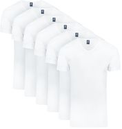 Suitable Vibambo T-Shirts V-Ausschnitt Weiß 6-Pack