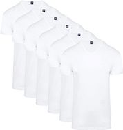 Alan Red Vermont T-Shirt V-Hals Wit 6 pack