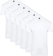 Alan Red Vermont T-Shirt V-Neck White 6 Pack