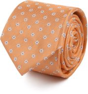 Suitable Cravate Soie Mini Fleurs Orange