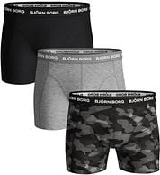 Bjorn Borg Cotton Stretch Boxers 3Pack Black Grey