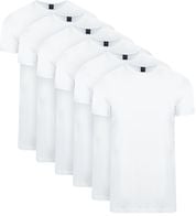 Suitable Ota T-Shirt Rundhalsausschnitt Weiß 6-Pack