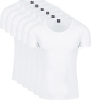 Suitable Otaru T-Shirt Wide Round Neck White 6-Pack
